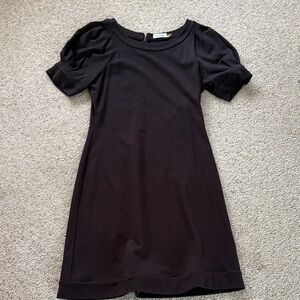 Calvin Klein Black Mini Dress with Puff Sleeves